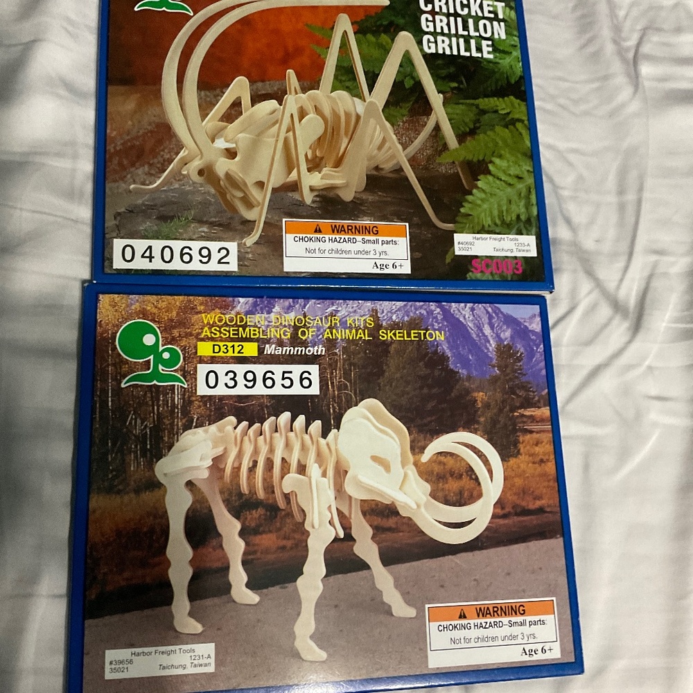 2 - 3D wooden puzzles.  K06
